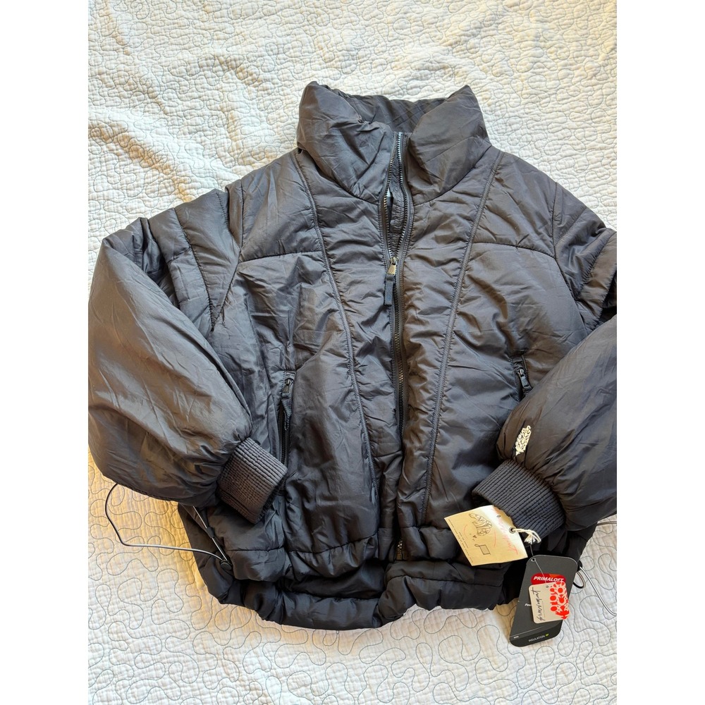 Free People Movement Packable Puffer Jacket Black Womens Size Medium